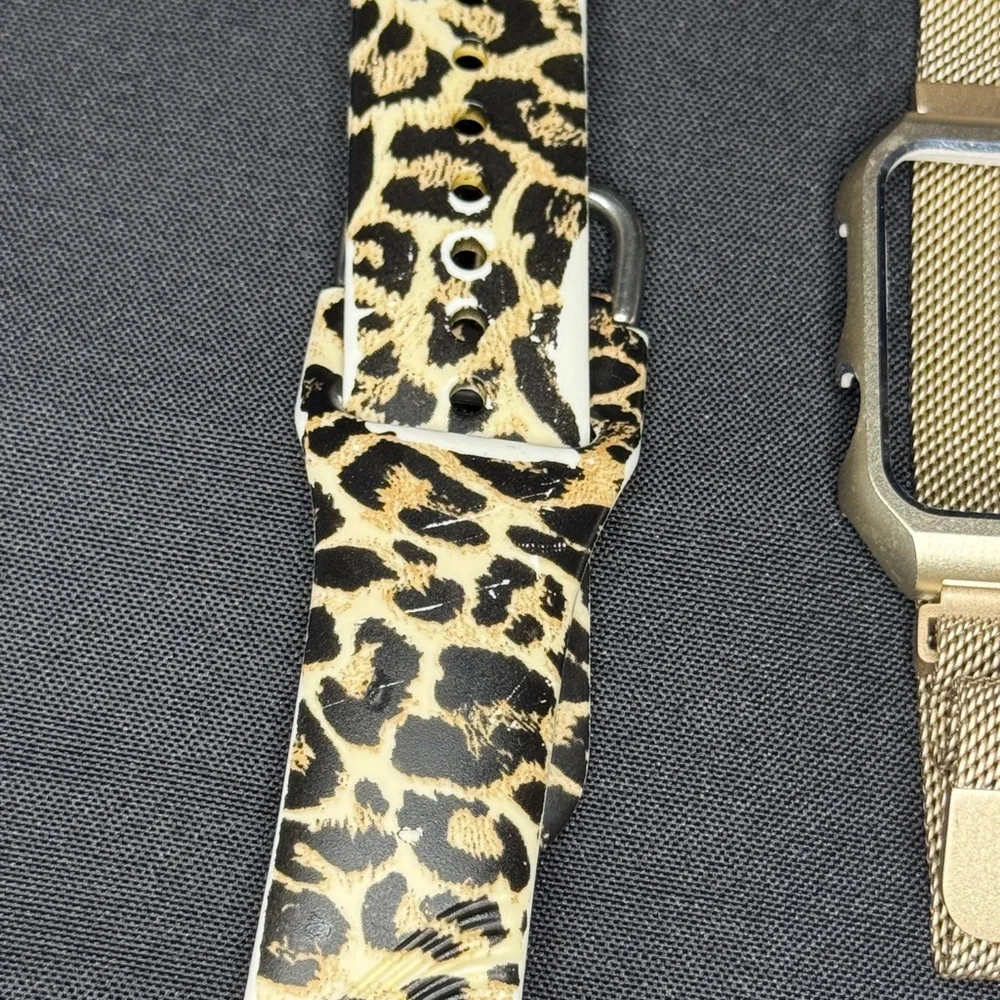 Apple Watch Leopard Print and Gold Watch Bands Bundle | NIP | 38/40/41mm